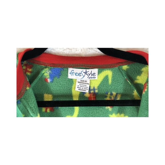 PAJAMAS, 4T, FREESTYLE, Christmas, dinosaur - Picture 3 of 3